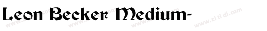 Leon Becker Medium字体转换